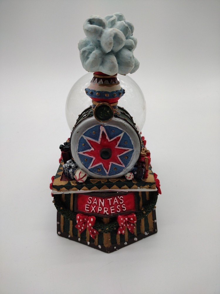 Santa Train Express Delivering Tree Musical Water Globe