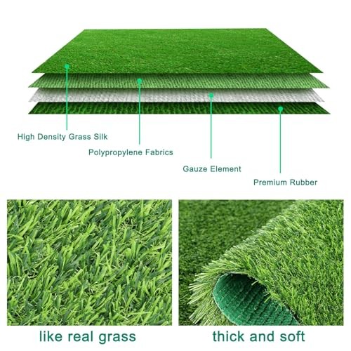 12 Pack Chicken Nesting Box Pads - Washable Artificial Grass 12pack-green