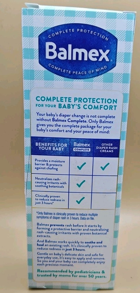 Balmex Complete Protection Diaper Rash Cream - 4 oz