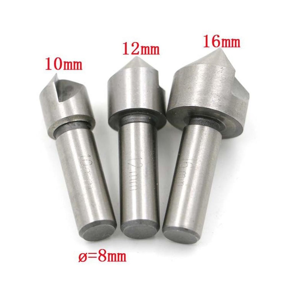 3pcs Taper End Mill HSS Chamfering Cutting Tool for