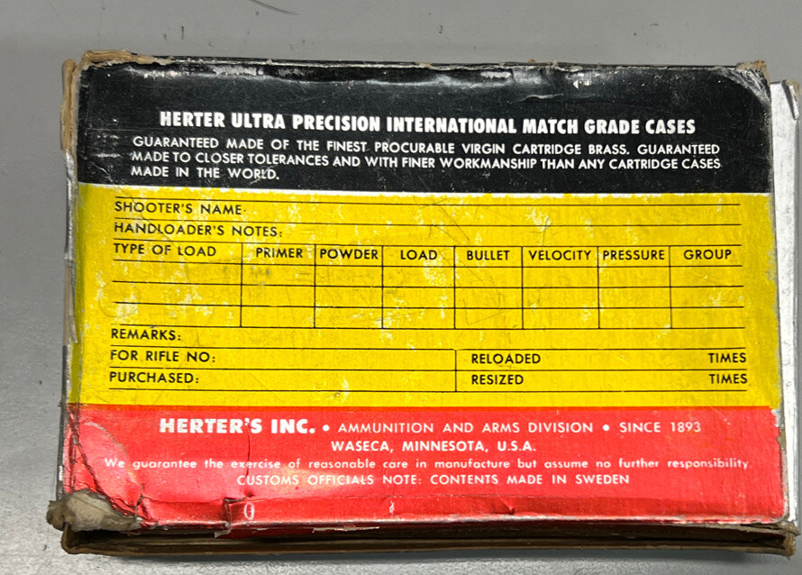 Herters Cartridge Cases Box 8 Mm