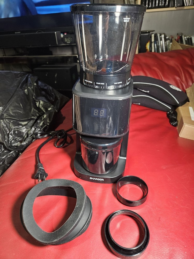 Professional Conical Burr Coffee Grinder with Digital Timer Display 31 Grind Set