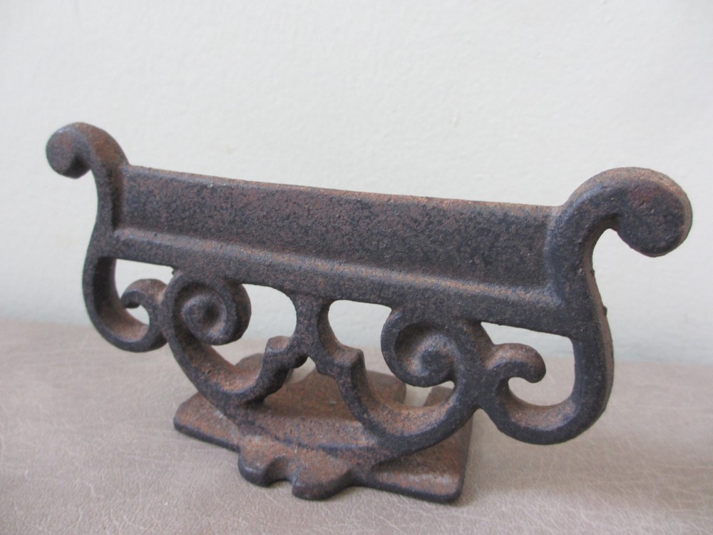 Vintage Cast Iron Boot Scraper Shoe Scraper Doorstop Mountable Rustic