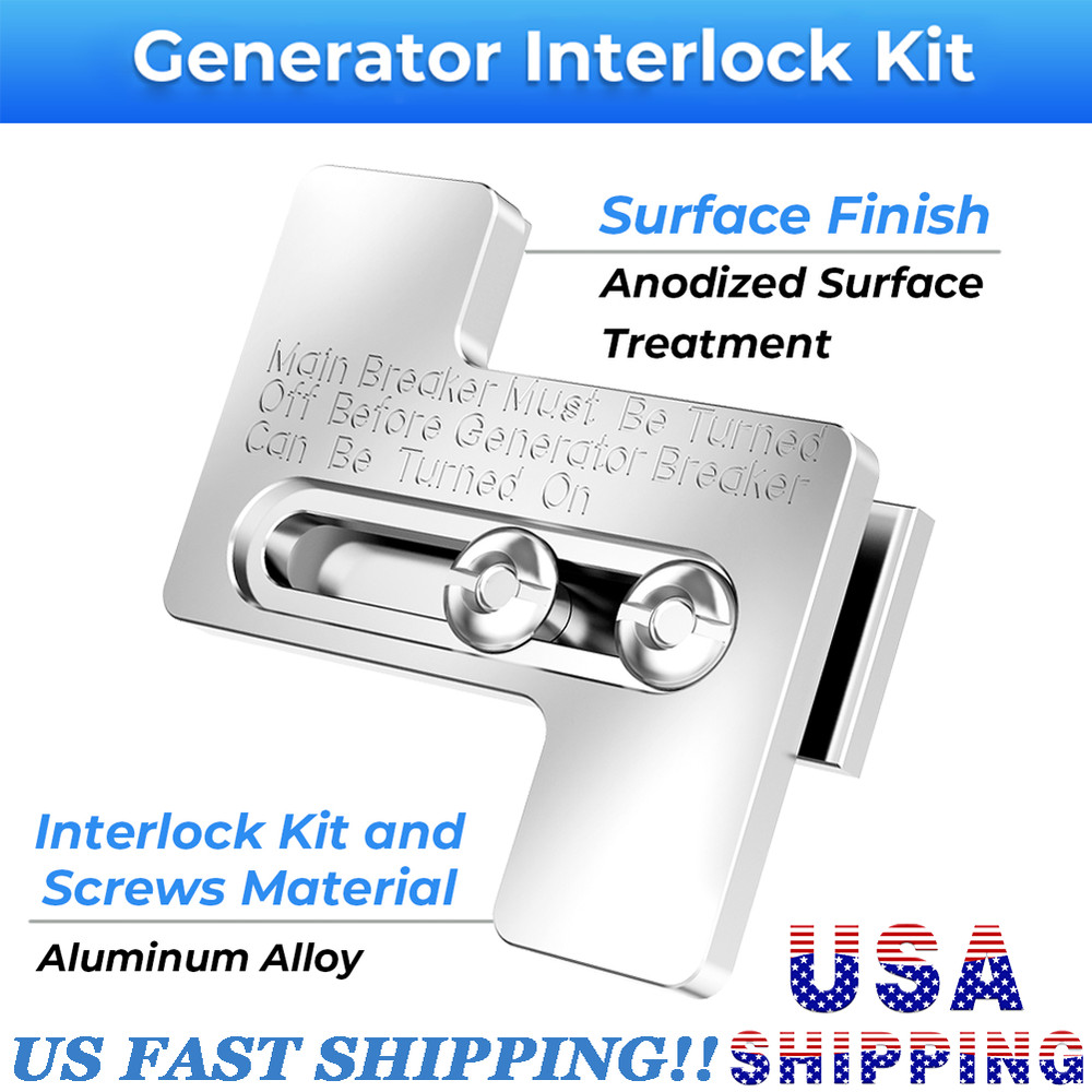 US For Challenger Westinghouse 200Amp Panel Generator Interlock Panel Kit Billet