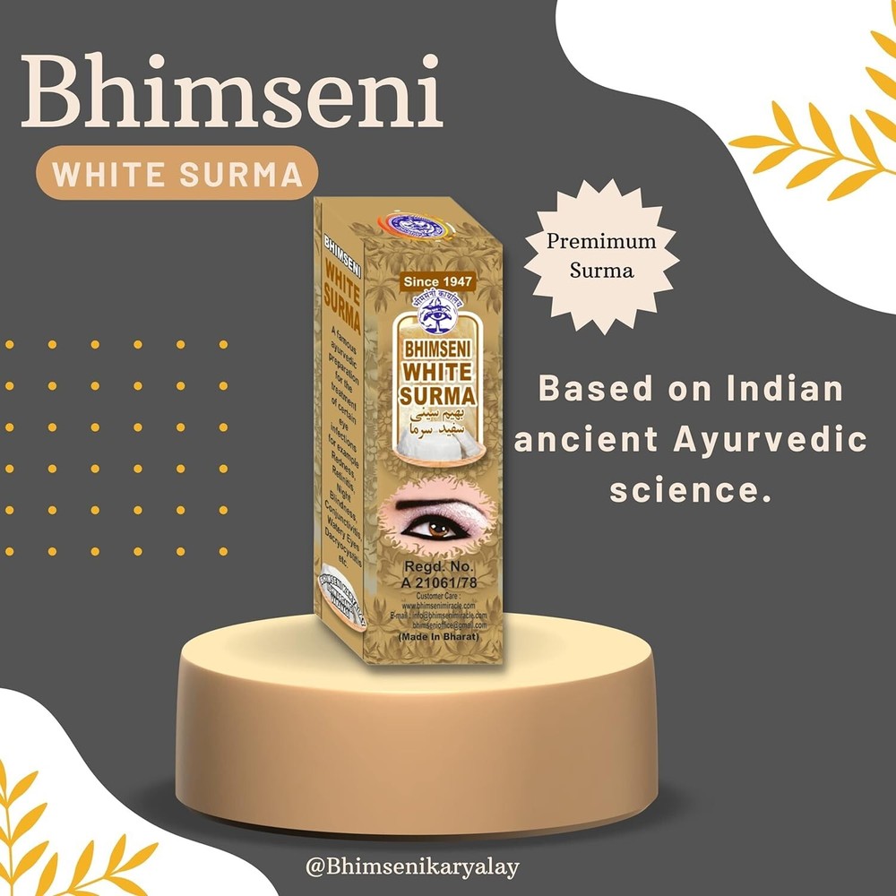 Bhimseni White Surma, White Surma is created with 20 herbs,