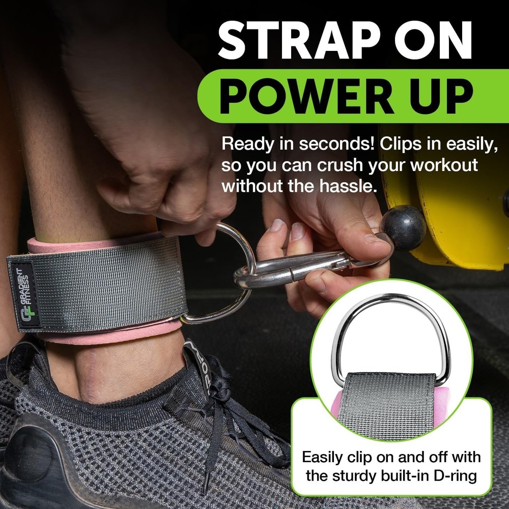 Ankle Straps 2 Pack | Ankle Strap for Cable Machine, Ankle Bands for Working ...