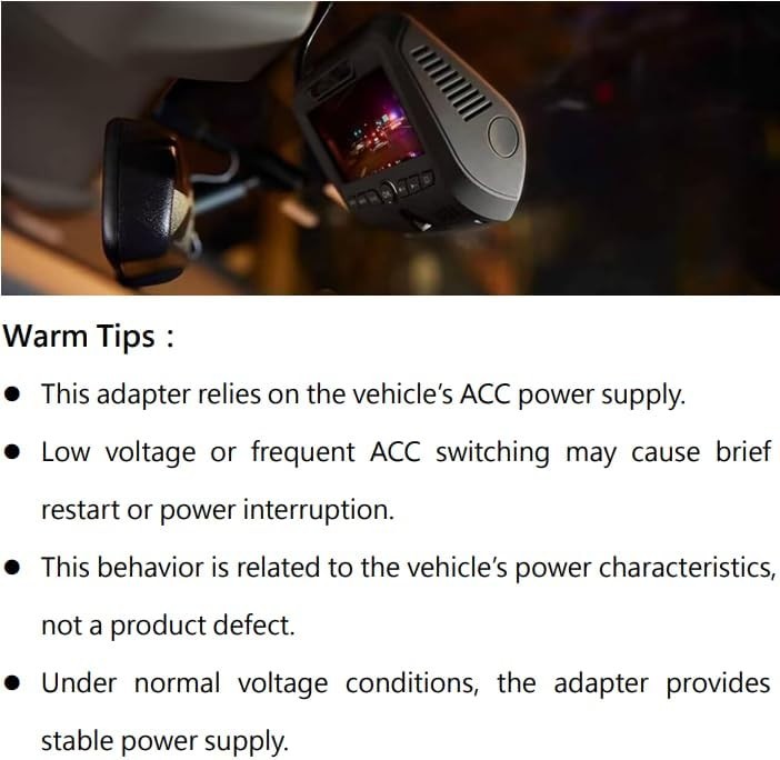 Reliable DashCam Power Adapter with USB Output for Select Subaru & Lexus Models