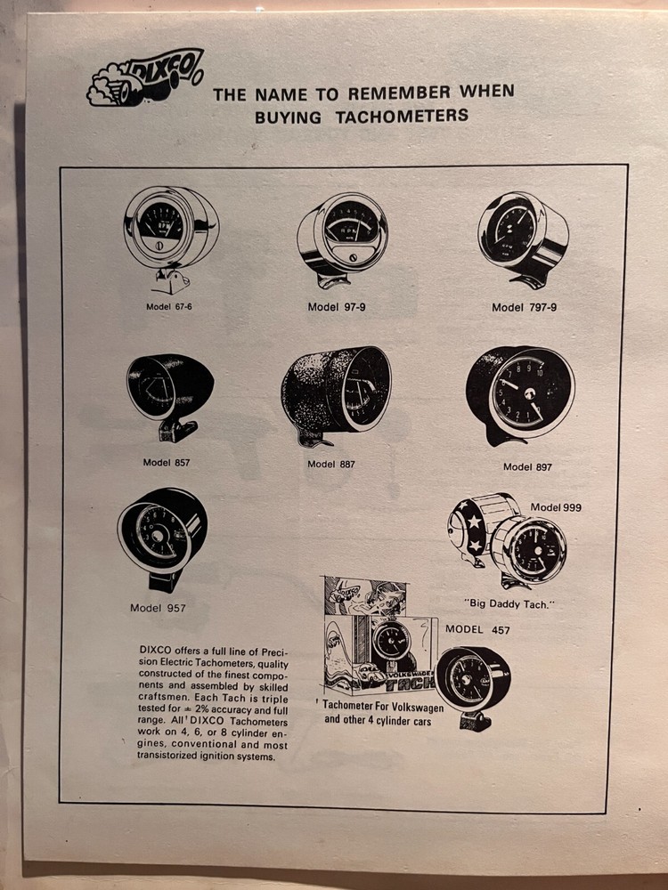 Dixon Dixco Professional Bench Model Engine Analyzer Tune-up Manual