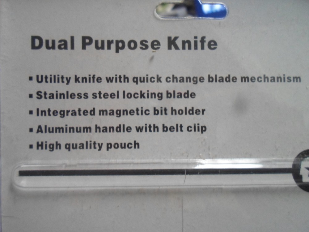 DUAL PURPOSE Knife with case new in package