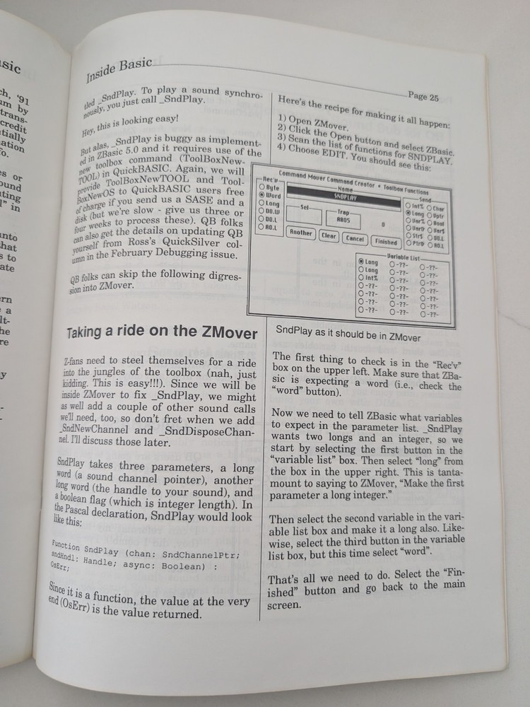 Inside Basic Vol 1 No 6 June 1991 Journal of Macintosh BASIC Programming Catalog