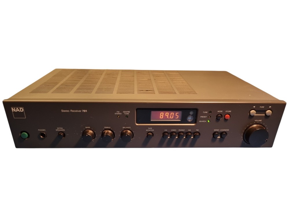 Vintage NAD Stereo Receiver 701 Powers on – Not Tested
