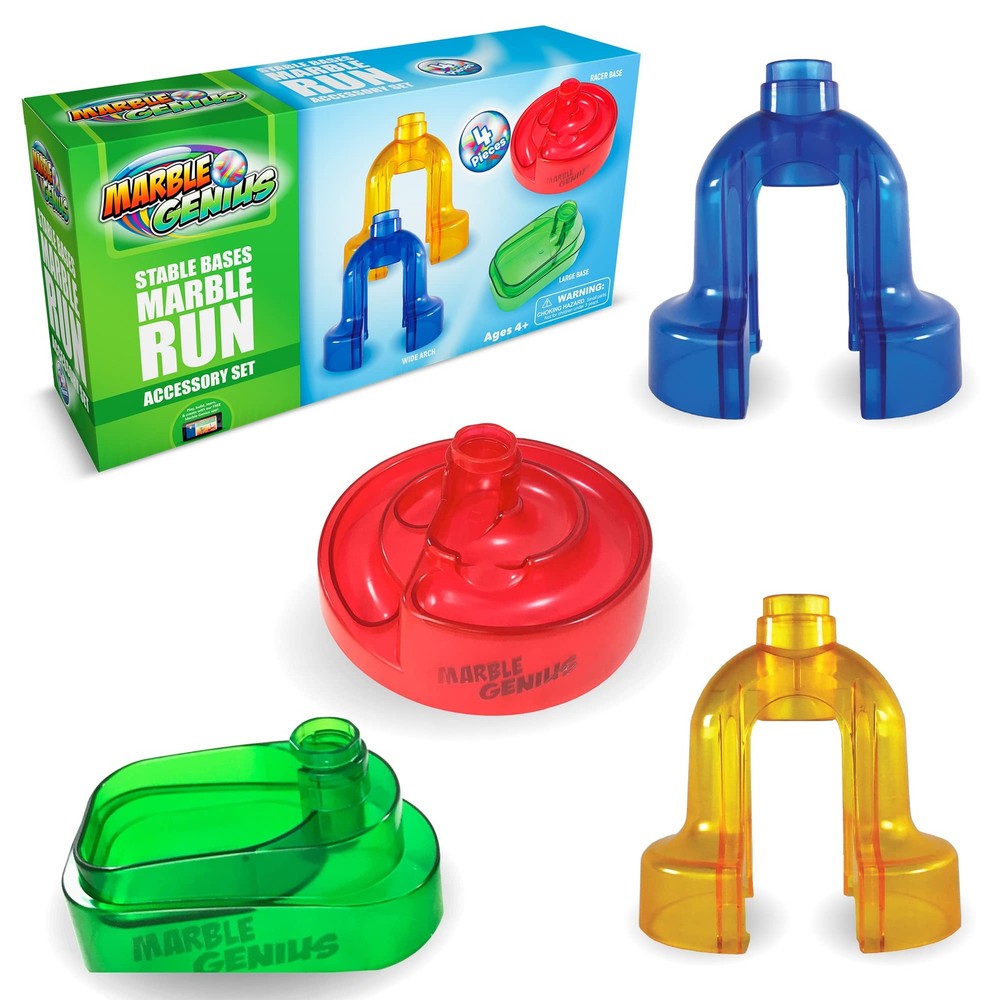 Marble Genius Stable Bases, 4pcs Run Accessory Set Medium, Multicolor