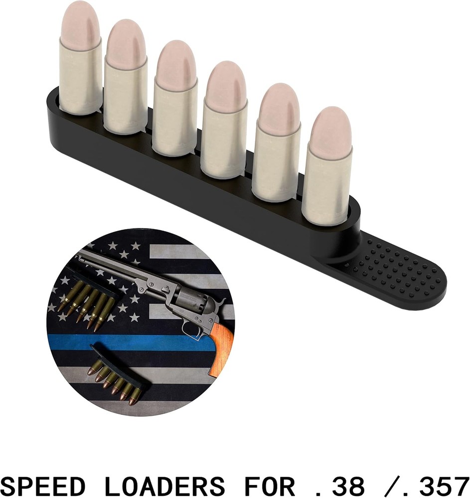 Speed Strips 6 Round, Adoreal 6 Pack Loaders for 38/. 357 Black