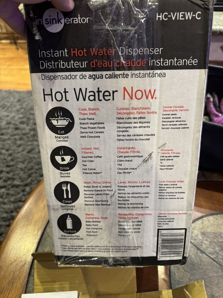 InSinkErator View Instant Hot & Cold Water Dispenser System, HC-View-C—Open Box