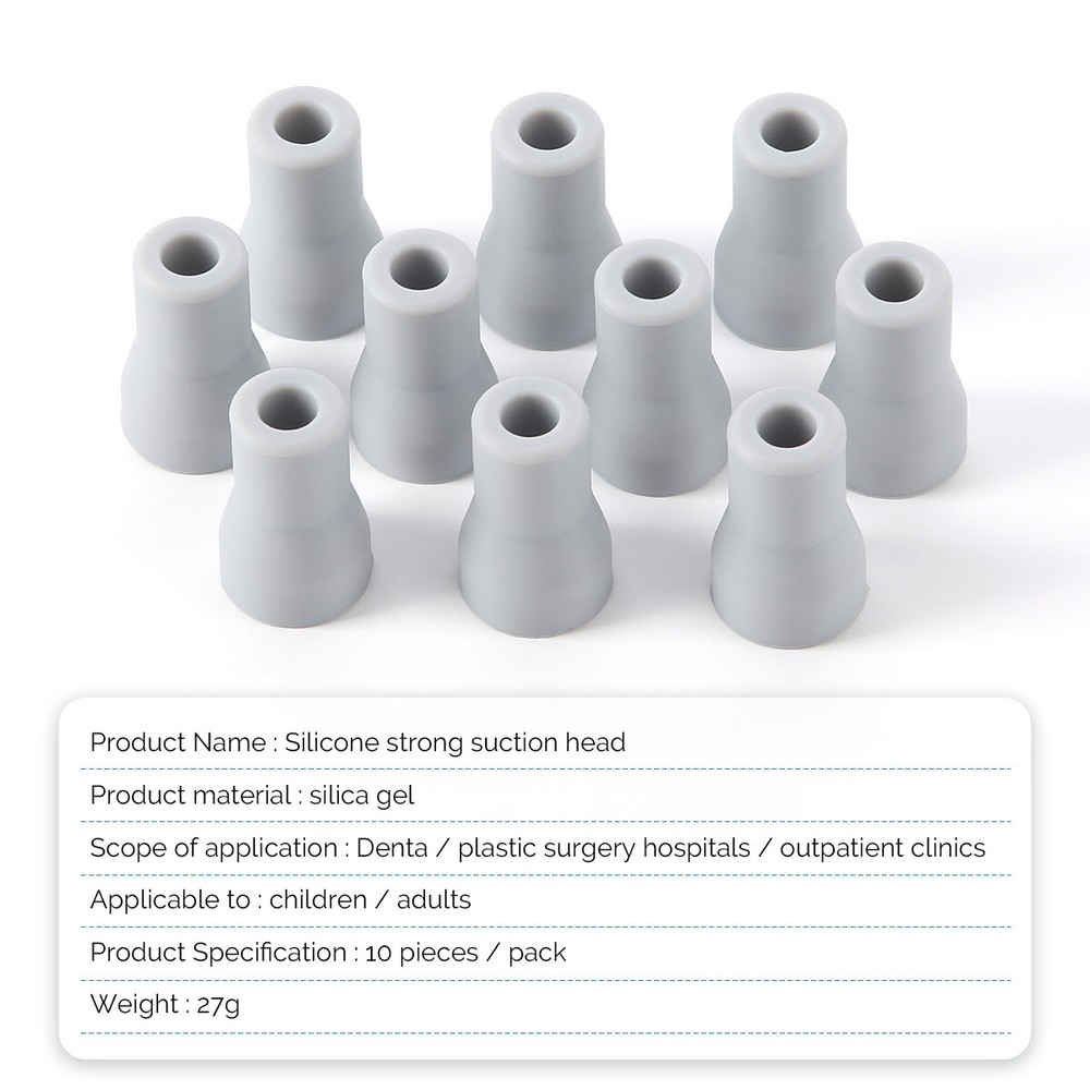 Dental Saliva Ejector Weak/Strong Suction Rubber Snap Tip Adapter Replacement