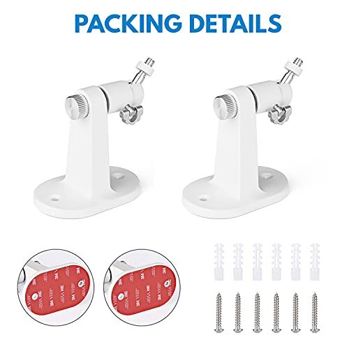 2Pack Adjustable Security Wall Mount Bracket for Ring Stick Up Cam & Ring
