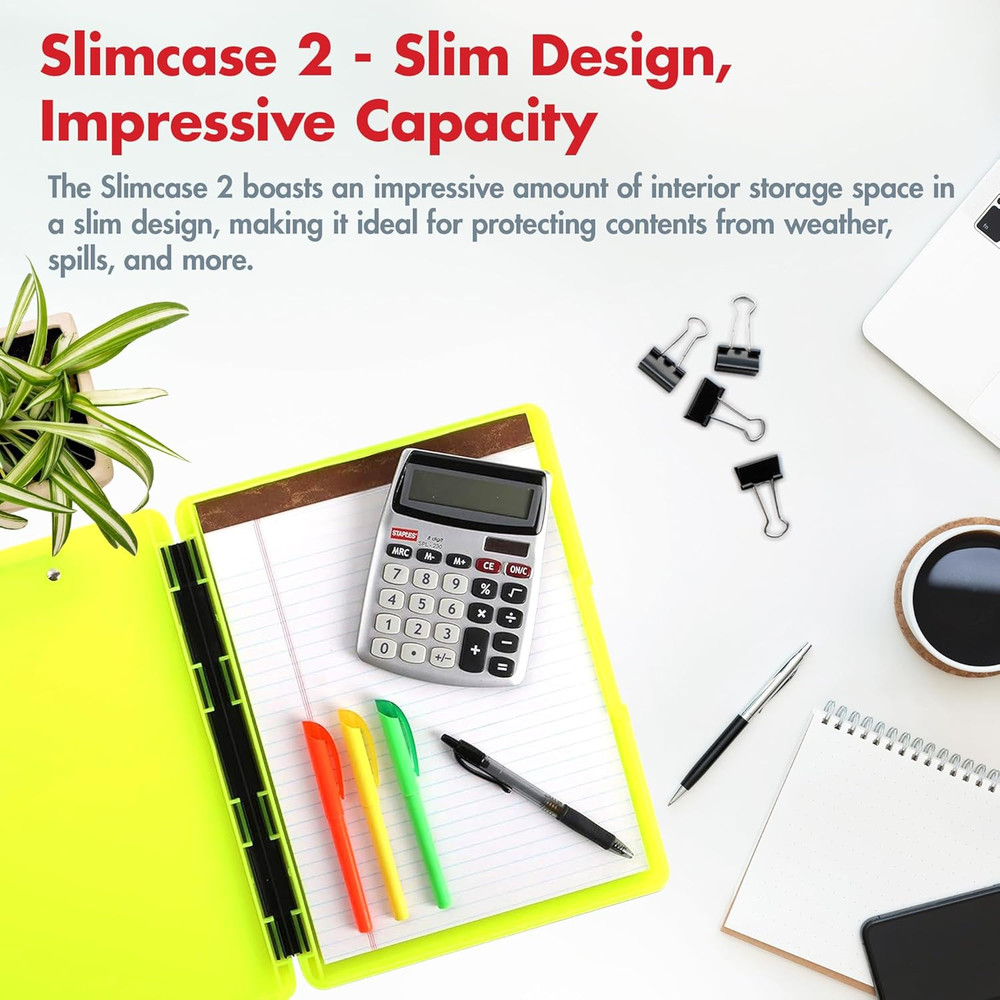 Slimcase 2 Plastic Clipboard with Storage and Side Opening