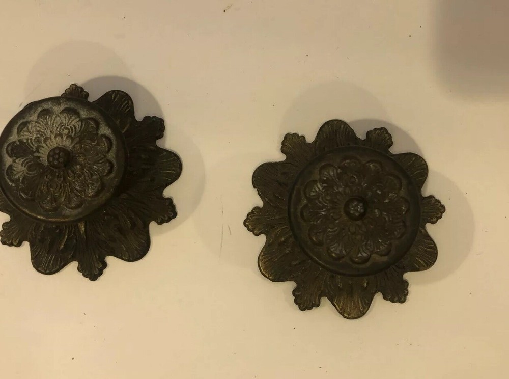 Antique Metal Drawer Pulls Set Of 2