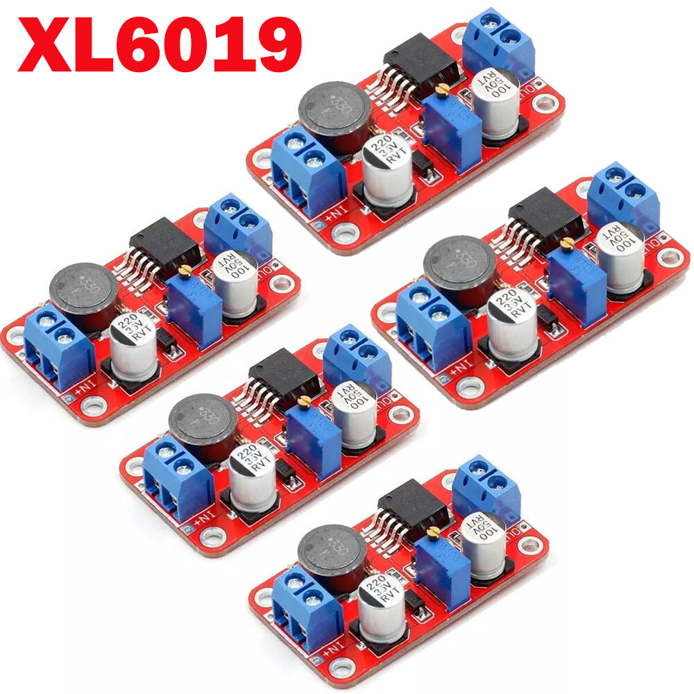 5PC XL6019 Boost Converter 5A DC Voltage Step Up Module Over-Current Protection
