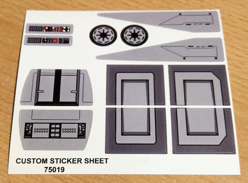 Custom Decal for 75019 Replacement Stickers