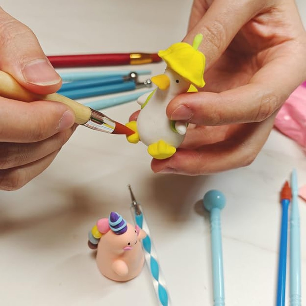 Polymer Clay Tools, Modeling Dotting Tools, Silicone Clay Sculpting Tool, Air...