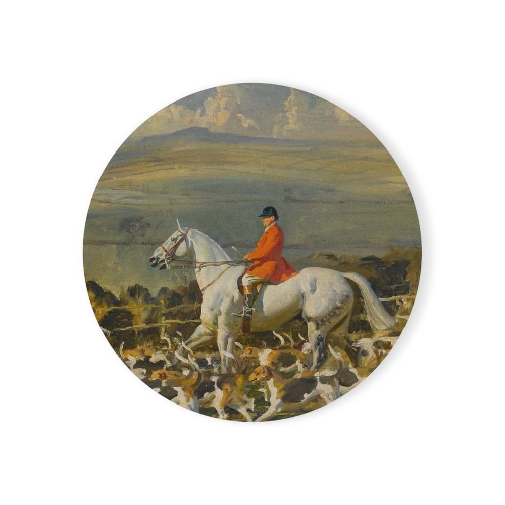 Vintage Hunt Master Cork-Backed Coaster
