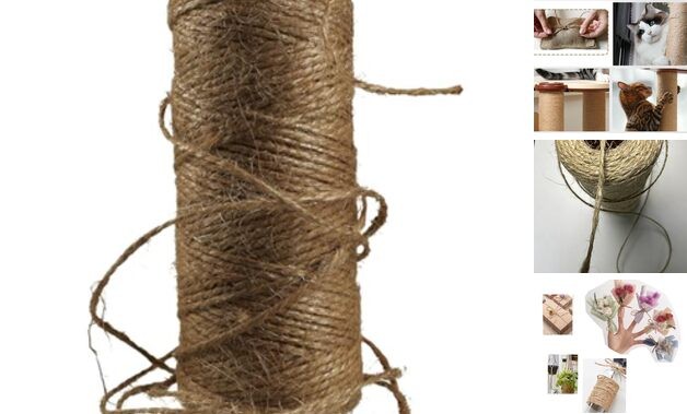 Jute Twine String 328 Feet，Christmas Twine ，Packing String，Packing String for