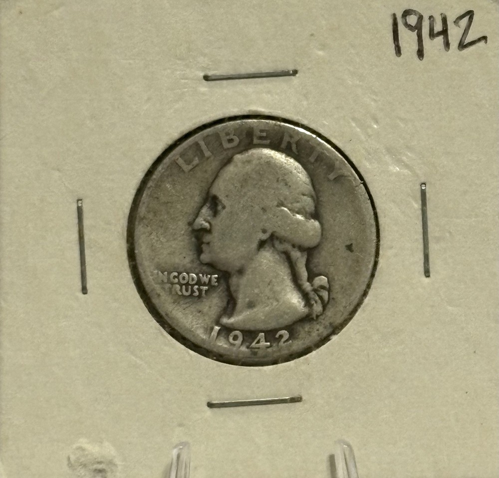 1942 Washington Quarter, 90% Silver, Nice! 🔥🔥