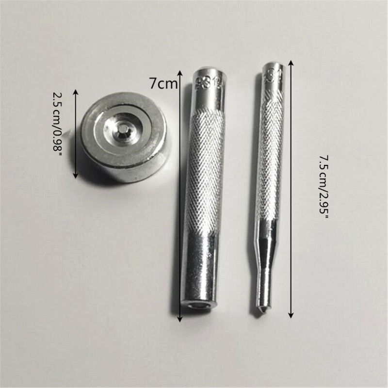 15 Sets Snap Fasteners Kits, 15mm Metal Snap Button Press Studs with Fixing Tool