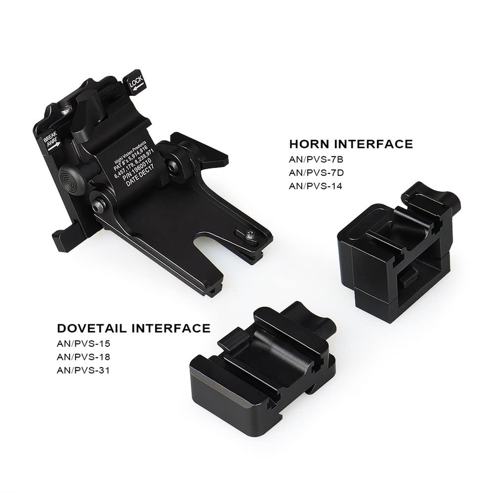 Night Vision Goggles NVG Mount Metal Helmet Mount Fully Modular Interface Sys...