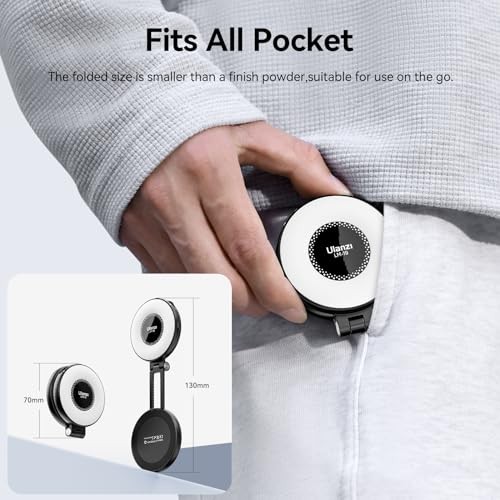 Fill Light for Magsafe LED Phone Light Attachment Selfie Ring Light Black