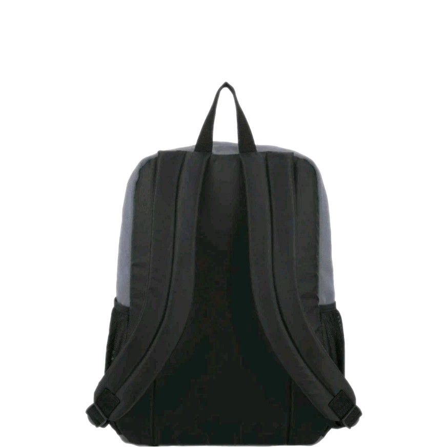 FUEL Grey and Black Polyester Backpack 2 Zippered Compartments