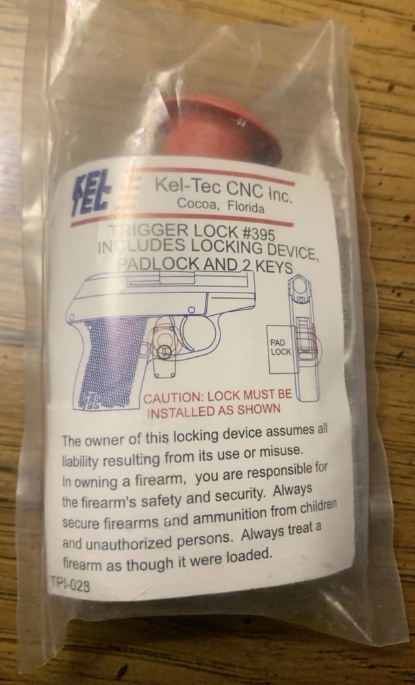 Kel-Tec CNC Trigger Lock #395 with Padlock & 2 Keys