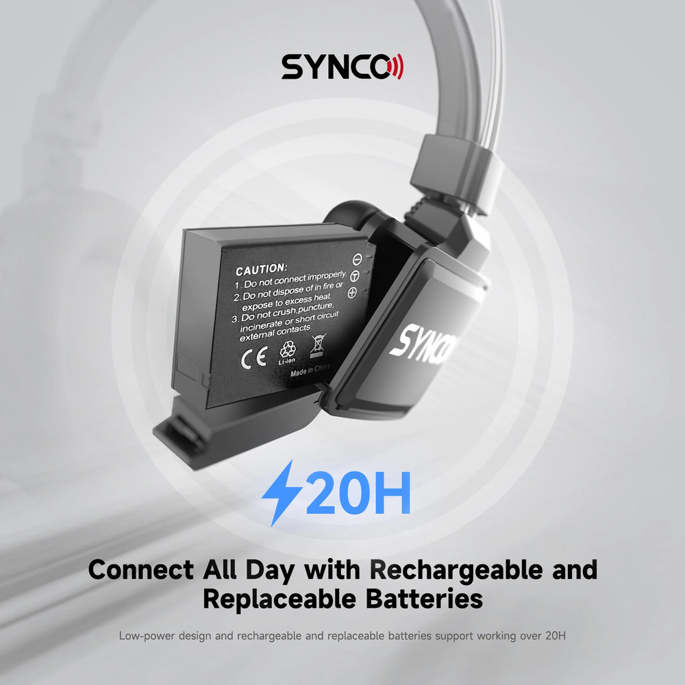 Synco Xtalk X2 350m/1148ft Wireless Headset Intercom System 2.4GHz Full Duplex
