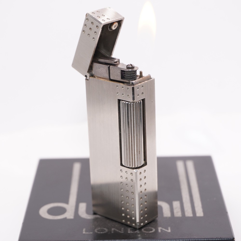 Dunhill Lighter Chromium plate Pindot Pattern_Ultrasonically Cleaned_Working