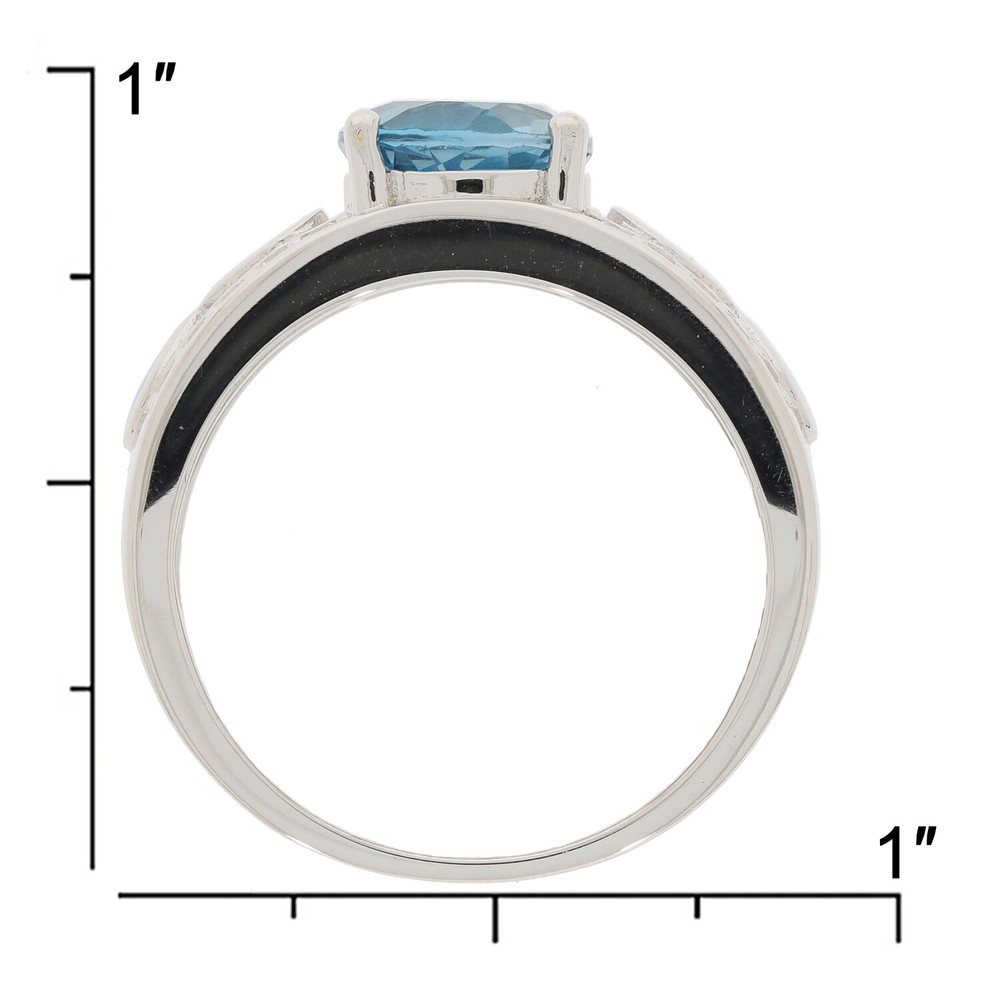 Sterling Silver Semi Mount Ring Setting Round RD 8X8mm & Enamel