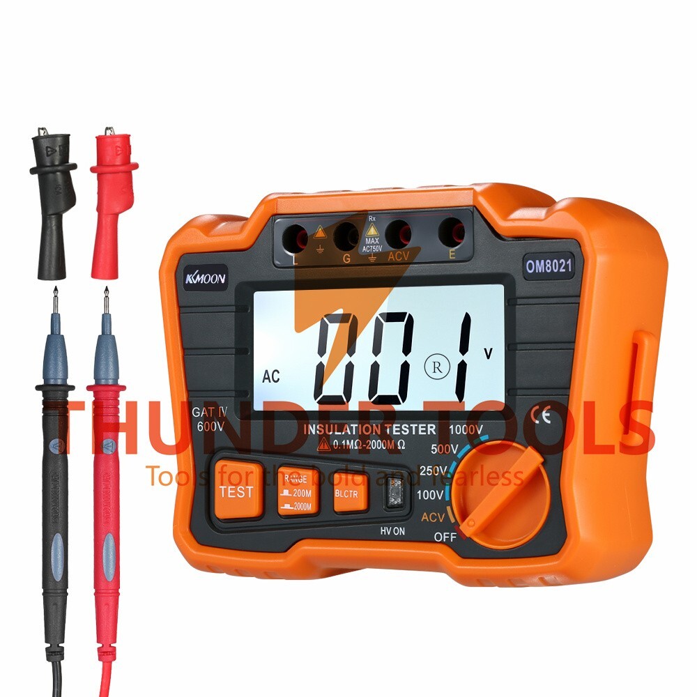 Thunder Tools KKmoon Insulation Resistance Tester DCV ACV Meter 1000V