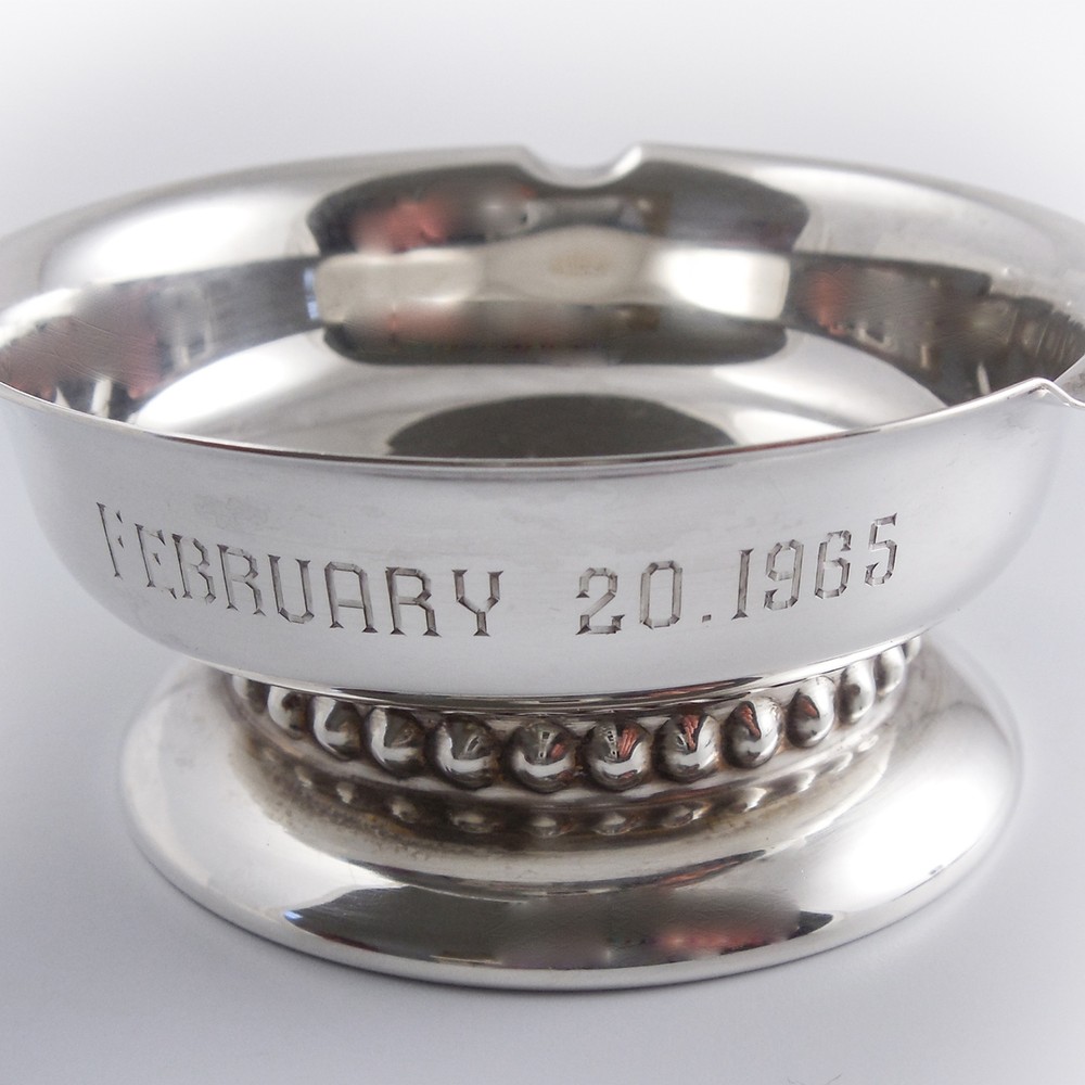 GORHAM STERLING SILVER LIDDED MUSTARD BOWL, — SIGNED, No 825, TIMELESS CLASSIC