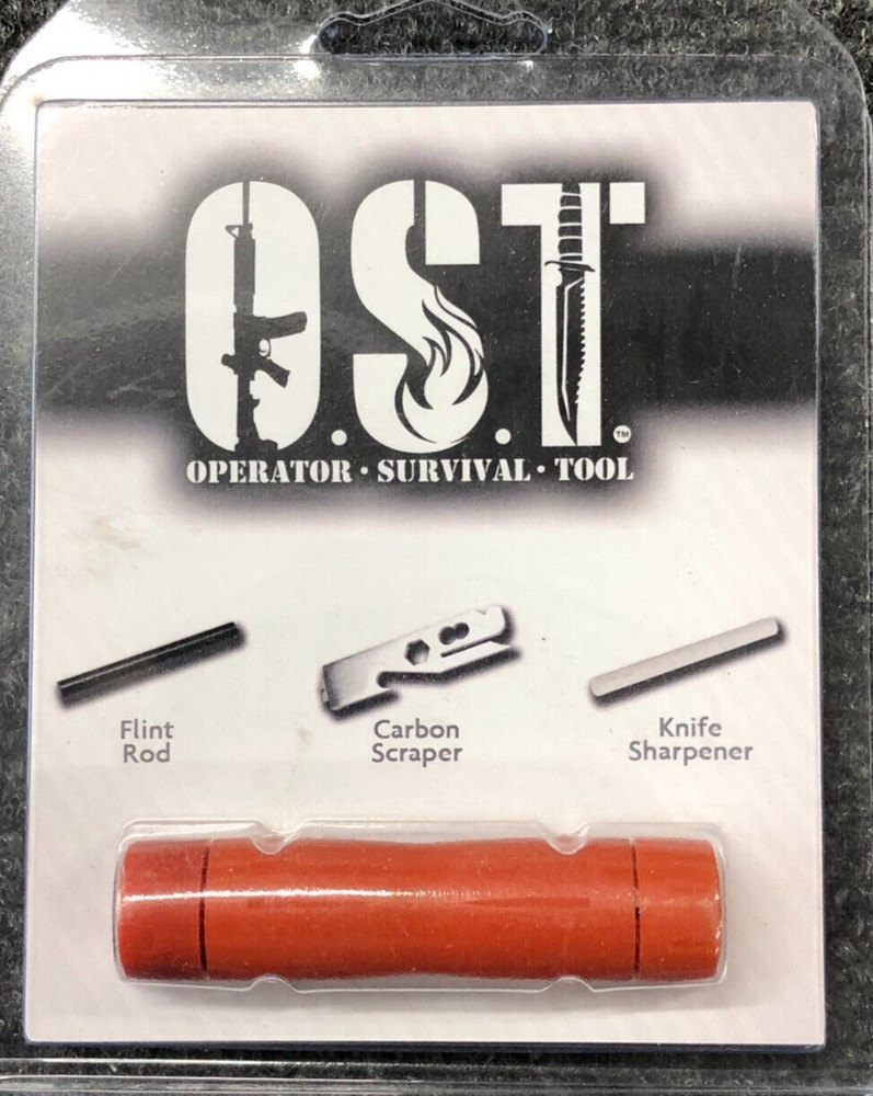 OST Operator Survival Tool, Carbon Scraper, Knife Sharpener, Fire Starter