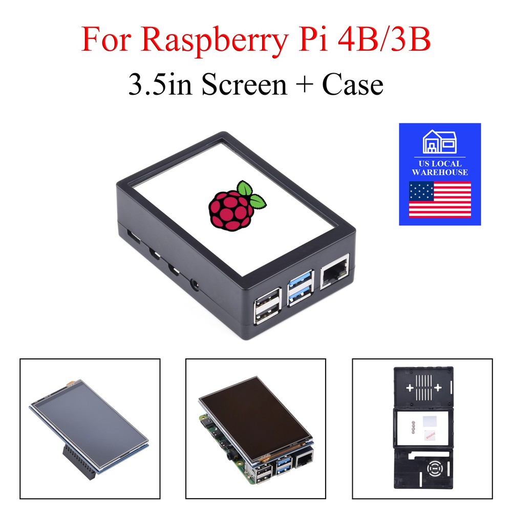 3.5 Inch Touch Screen 480*320 ABS Case Enclosure For Raspberry Pi 4 Model B