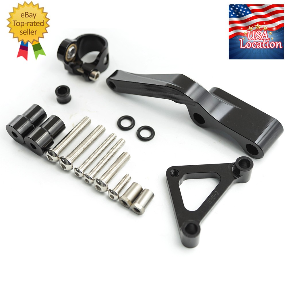 For Ducati Monster 696 Blue Steering Damper Stabilizer Bracket Mounting Kit Set