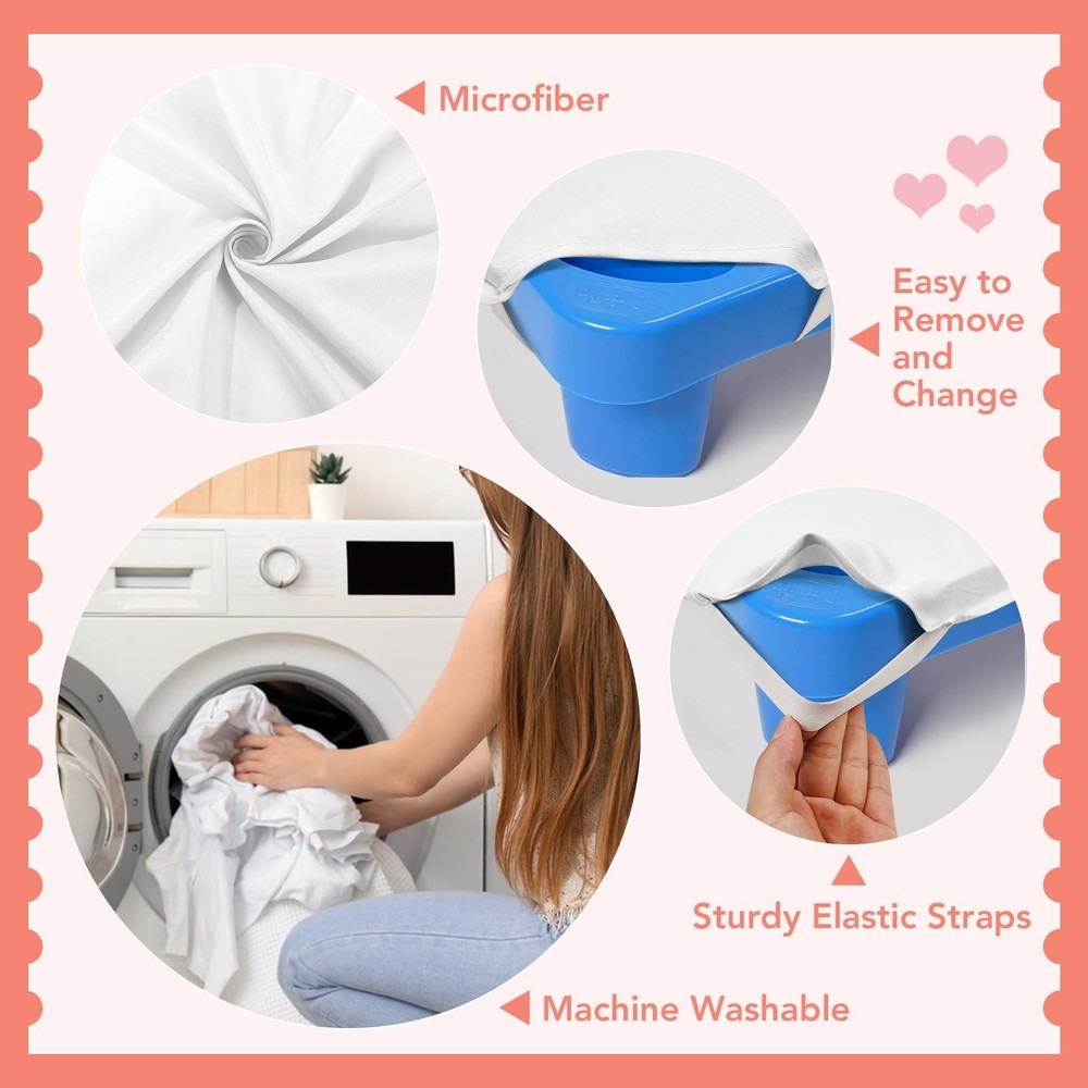 2 PCS 23x51 Inch White Daycare Cot Fitted Sheets Corner Elastic Microfiber