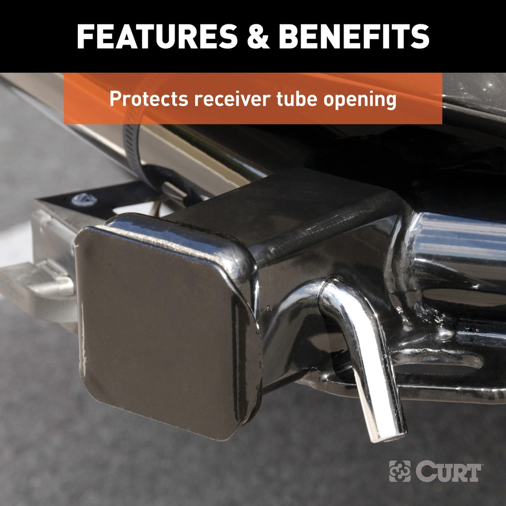 Curt-2" Black Plastic Hitch Tube Cover (Packaged)