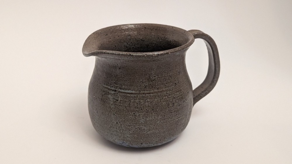 Small Brown Artisan Ceramic Pitcher