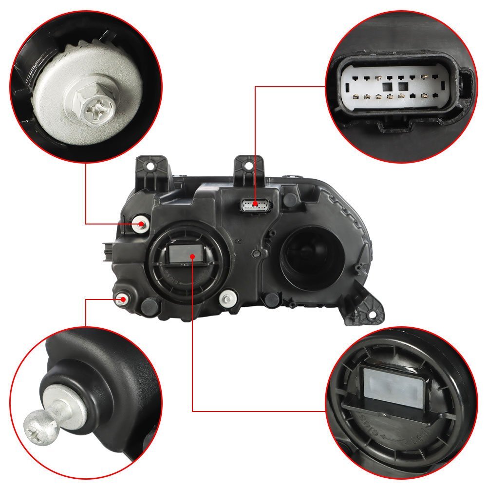 Headlight Assembly For 2015-2018 Dodge Challenger Headlamps Left+Right Side