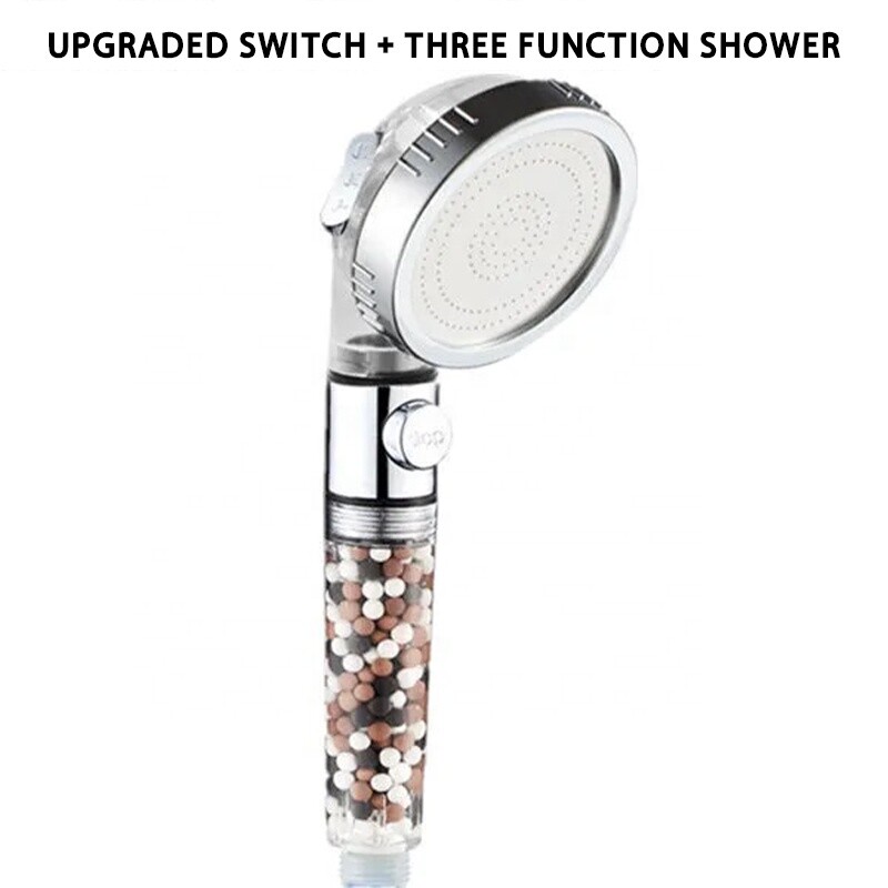 High Turbo Pressure Shower Head Bathroom Powerful Energy Water Saving Filter US