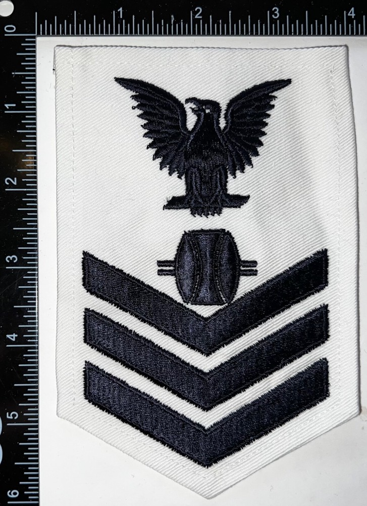 USN US Navy Opticalman 1st Class Rate WHITE Patch