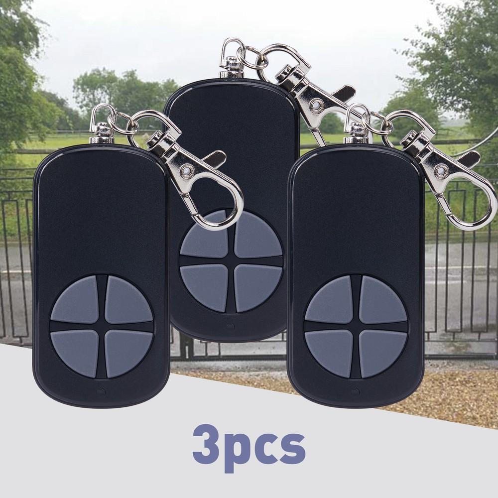 3Pcs Universal 433.92 MHz Sliding Gate Opener Remote Control Wireless Backup Key