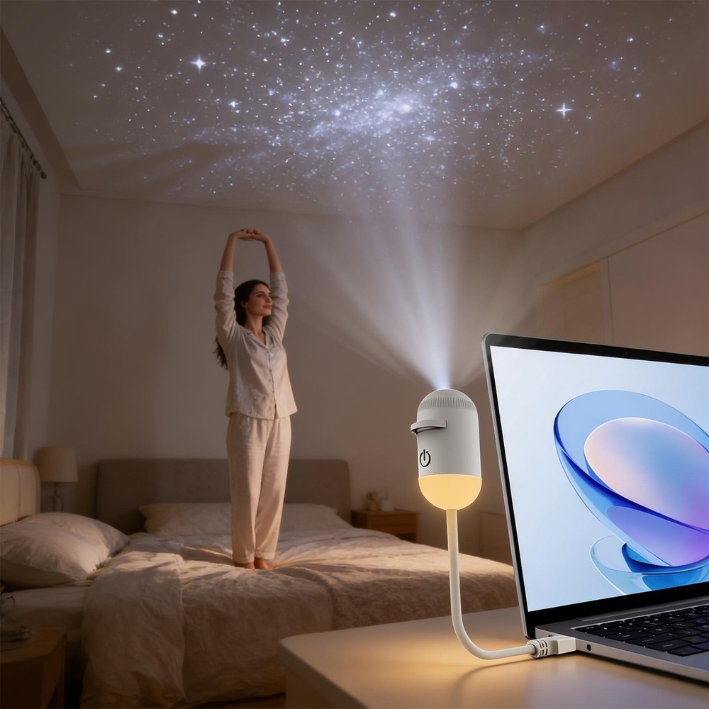 Galaxy Projector, 2-in-1 Starry Sky Projector And Night Light, High-resolution