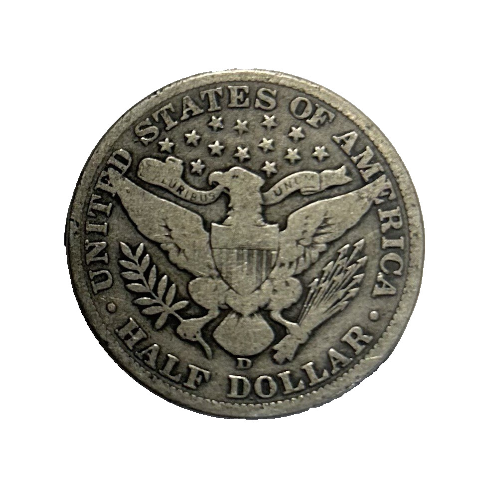 1912 D Silver Barber Half Dollar - B115